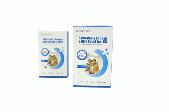 ISO SARS-CoV-2 Kendi Kendine Tükürük Test Kiti İmmünokromatografi Kendi Kendine Swab Test Kiti