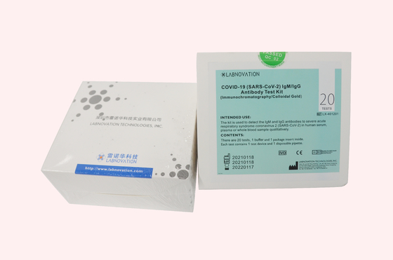 Labnovation CoV-19 IgG IgM Hızlı Anti Vücut Test Kiti 1 Damla 20ul