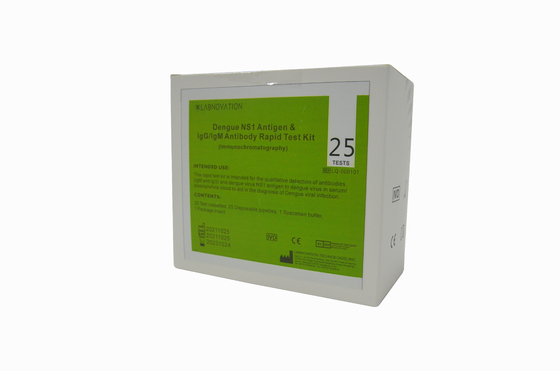 ISO13485 25 Testleri NS1 IgM IgG için Dang Antijen Antikor Test Kiti