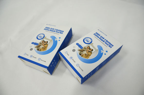 Kalite  SARS-CoV-2 Saliva Self Test Kit Single Pack Portable RTK Ag Saliva Test Kit Fabrika