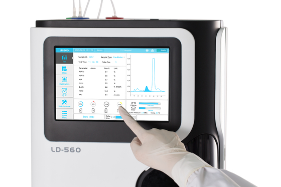 LD-560 HbA1c Hızlı Test Analizörü Büyük Kapasiteli Tam Otomatik HbA1c Analizörü