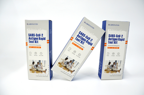 ISO9001 Plastic Sars Cov 2 Antijen Hızlı Test Kiti Sonucu 15 Dakikada Labnovation Testi