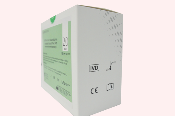 OEM ODM COVID-19 Nötralize Edici Antikor Test Kiti Kutu Başına 20 Test