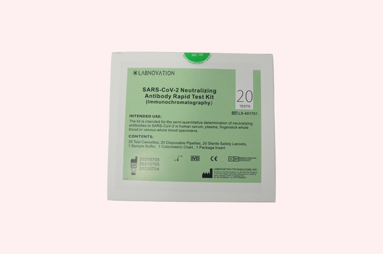 Profesyonel Nötralize Edici Antikor Test Kiti 20uL Tam Kan 10uL Serum Plazma