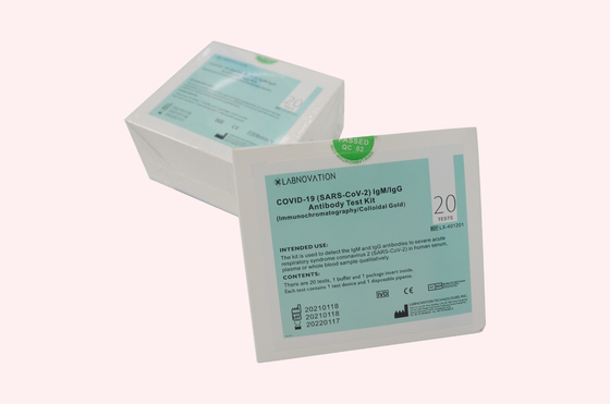 IVD Kaset CoV-19 IgG IgM Antikor Test Kiti 2C - 30C Depolama Sıcaklığı