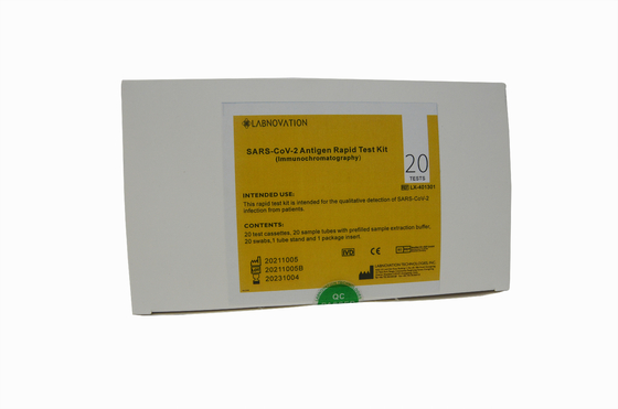 Hızlı Antijen Test Kiti CoV-19 Antijen Hızlı Test Kiti 20 Test Kiti Basit Çalıştırma Profesyonel Kullanım