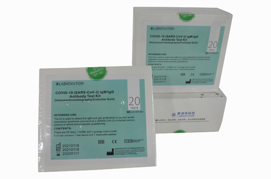 Hızlı Antikor Test Kiti 20 Test CoV-19 IgG/IgM Antikor Hızlı Tespit Kiti Yüksek Doğruluk