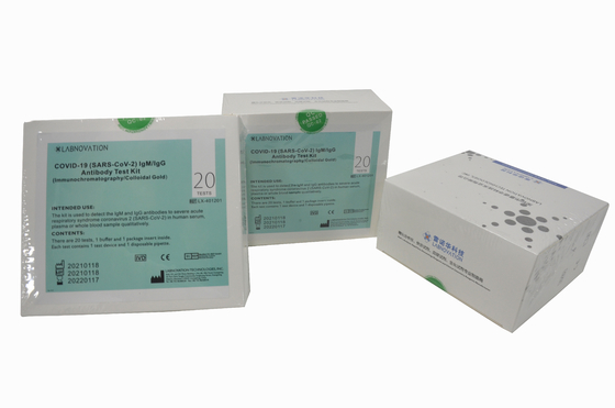 Tek Kullanımlık 20 Test Profesyonel Hızlı Rtk Antikor Test Kiti IgG/IgM