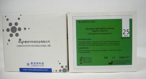 OEM ODM IVD 25 Testleri Dang IgG IgM Hızlı Test Kitleri