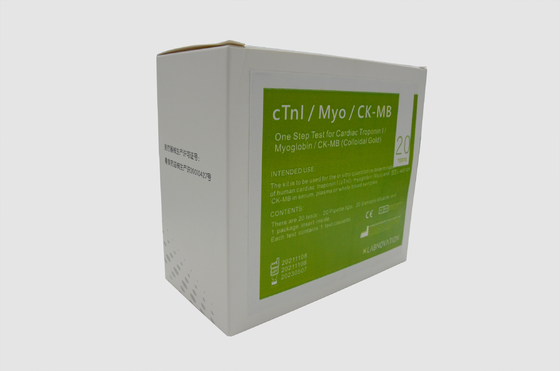Tek Adım CTnI Myo CK MB Test Kiti Miyoglobin Kardiyak Troponin I Hızlı Test Kiti