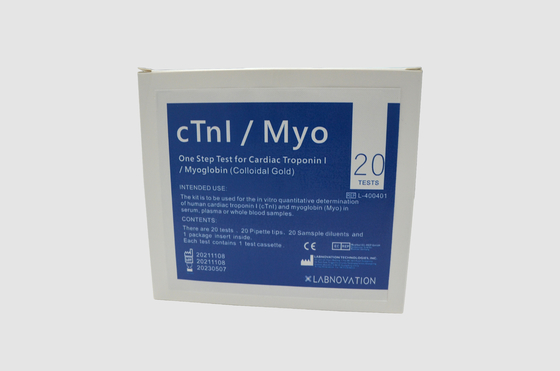 Özel Serum Plazma CTnI Myo POCT Test Kiti 50 Teste 10 Test